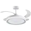 bel-air-home Bel Air Kigali Ventilateur de Plafond avec Télécommande 72W Pales Rétractables Blanc/Argent