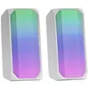 Mars Gaming Enceintes Bluetooth MSRGB Blanc RGB Full Mesh 2 Haut-Parleurs Actifs 15W
