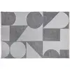 Kodu Tapis en polyester gris et beige, 230x160x1 cm