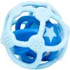 Lot de 2 balles sensorielles en silicone Bleu