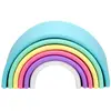 DËNA Jouet à empiler petit arc-en-ciel en silicone Pastel No Name