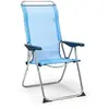 Chaise de Plage Pliante Solenny 5 Positions Dossier Anatomique Bleu