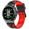 Cool Clever Smartwatch Silicone Noir/Rouge Montre (Appels, Santé, Spor...