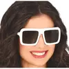 Non communiqué paire de lunettes soleil pvc carrées blanc adulte - générique 16194