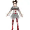 déguisement clown épouvantable fille - 5/6 ans - gris - guirca 83509