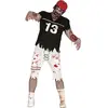 Guirca Déguisement Footballeur Zombie Homme - Noir et Blanc - Taille Unique