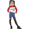 Non communiqué déguisement harleen qinzel dangereuse fille - 5/6 ans - rouge - guirca 77016