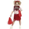 déguisement cheerleader ensanglantée fille - 7/9 ans - rouge - guirca 77635