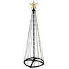 Wellhome Sapin De Noël Avec 370 Lumières Led Blanc Chaud 210 Cm