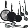 Wellhome Ensemble De Poêles 16/20/24 Cm 3 Pièces