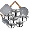 San Ignacio Ensemble De Casseroles Et Poêles Cassel 18/22 Cm Pk3854 12...