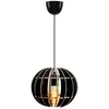WELLHOME Lampe de toit de 60 cm. Noir, type e 27 max 45 - 60 W