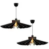 Ensemble de 2 lampes de plafond 45 cm. Noir, type e 27 max 45 - 60 w - Noir - Wellhome