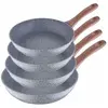 San Ignacio Jeu de 4 poêles à frire professionnelles en granit - 20cm 24cm 26cm 28cm