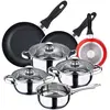 San Ignacio Collection Faro Batterie de cuisine 7 pcs + 3 poêles alum rouge