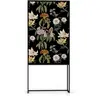 RNT by Really Nice Things Buffet armoire 2 portes en MDF imprimé floral fond noir