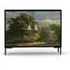RNT by Really Nice Things Buffet en MDF 2 portes 2 tiroirs imprimé bucolique forêt