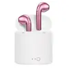 Non communiqué Écouteurs Bluetooth rose i7 avec boitier de charge