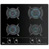 Teka GBC 64000 Plaque de Cuisson au Gaz Butane 4 Zones Verre Noir