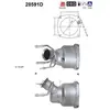 AS Catalyseur pour PEUGEOT: 307 (Ref: 28591D)