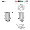 AS Catalyseur pour NISSAN: Almera, Primera, Almera Tino (Ref: 74118)