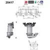 AS Catalyseur pour FORD: Fiesta, Fusion (Ref: 20417)