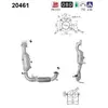 AS Catalyseur pour FORD: Courier, Fiesta, Ecosport, B-Max (Ref: 20461)