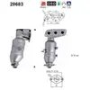 AS Catalyseur pour PEUGEOT: 107 & CITROËN: C1 & TOYOTA: Aygo (Ref: 28683)
