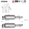 AS Filtre à particules diesel, système d'échappement FD5246