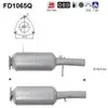 AS Filtre à particules diesel, système d'échappement FD1065Q
