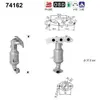 Catalyseur 74162 As Nissan; Opel; Suzuki; Vauxhall As 74162