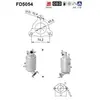AS Filtre à particules diesel, système d'échappement FD5054