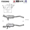AS Filtre à particules diesel, système d'échappement FD5286Q