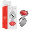 Intense Plug Anal en Métal avec Cristal Rouge Taille L 1ut