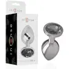 Intense Plug Anal en Métal avec Cristal Noir Taille S 1ut
