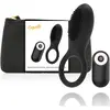 Coquette Anneau vibrant rechargeable avec contrôle Or noir 1pc