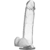 Gode transparent avec testicules XRAY COCK 17 x 4.5cm