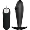 Pretty Love Anal Plug Pénis en Silicone Forme 12 Modes Vibration Noir ...