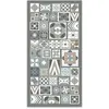 Home and Living Tapis vinyle style carreaux ciments bleu 80x300cm