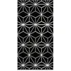 Home and Living Tapis vinyle lignes d'étoiles noirs 160x230cm