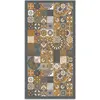 Home and Living Tapis vinyle carreaux ciments cuisine orange 140x200cm