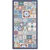 Home and Living Tapis vinyle style carreaux ciments multicoleur 60x250cm