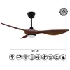 KLASSFAN Helix III Wood ventilateur de plafond DC couleur bois, ultra ...