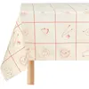 Nappe de table rectangulaire en coton bio à carreaux rouge 150 x 250 c...