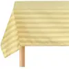 Nappe rectangulaire en popeline de coton bio à rayures jaune 150 x 250...