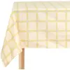 Nappe rectangulaire en popeline de coton bio à carreaux jaune et rose ...