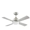 faro Ventilateur de Plafond leds C4 Forlight Bornéo Nickel Satiné 4 Pales