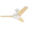 Ventilateur de plafond leds C4 Forlight Windy blanc avec pales en bois