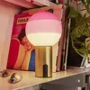 Lampe sans fil rose pied laiton Dipping Light - Marset