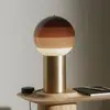 Lampe de table MARSET Dipping Light, hauteur 22 cm, marron/laiton
